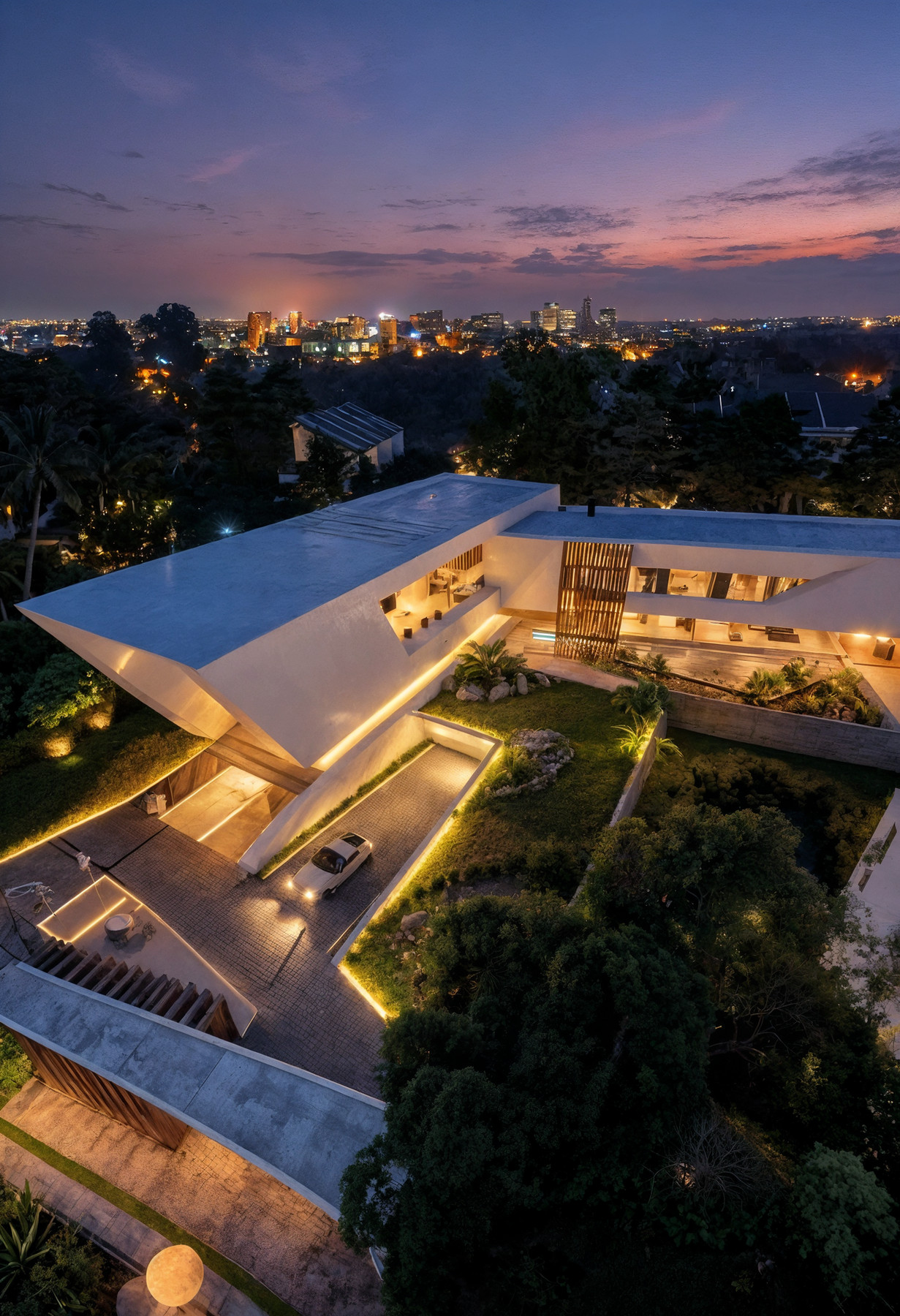 CREATO residence at night