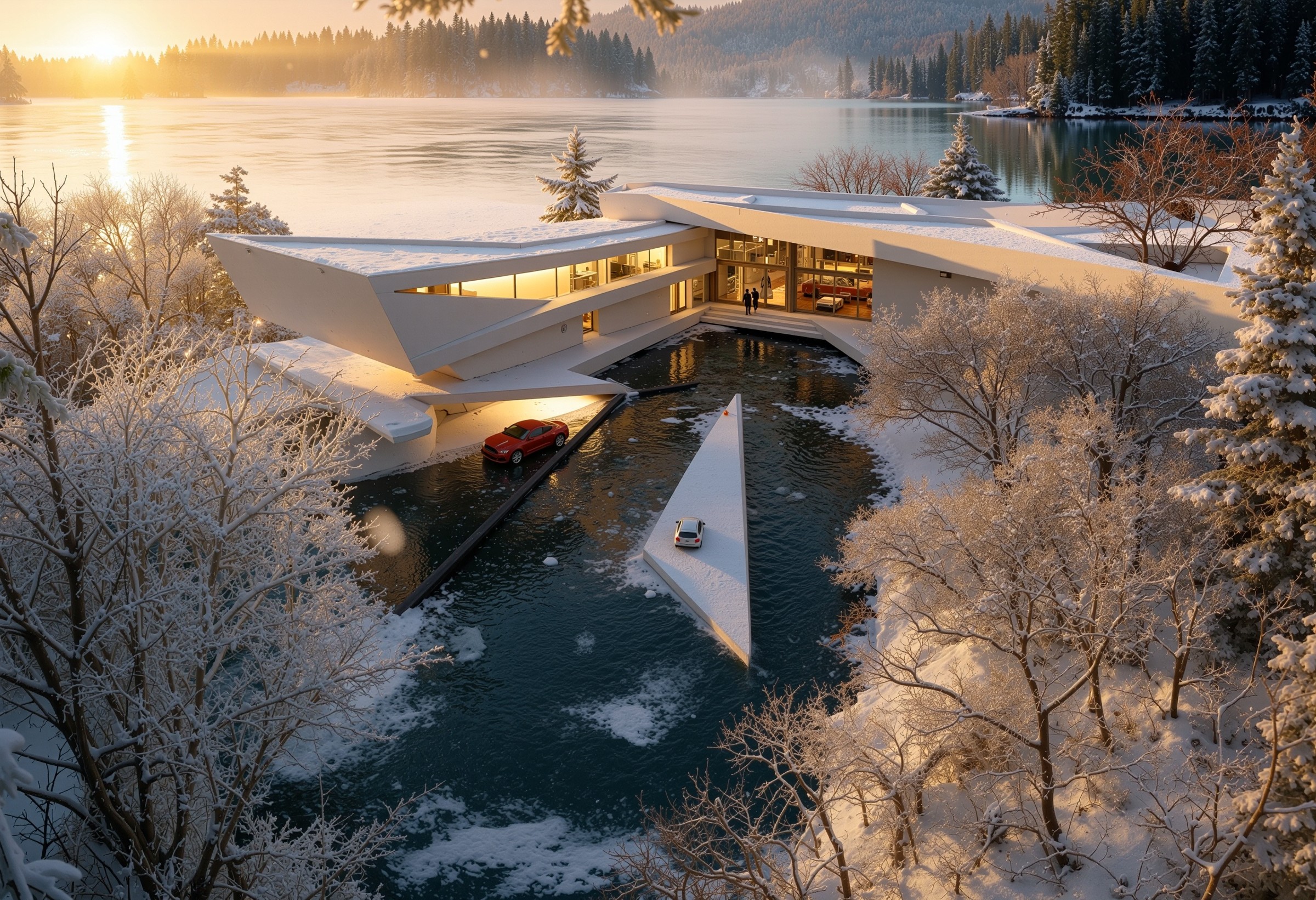 Muskoka Villa in the winter landscape of Ontario