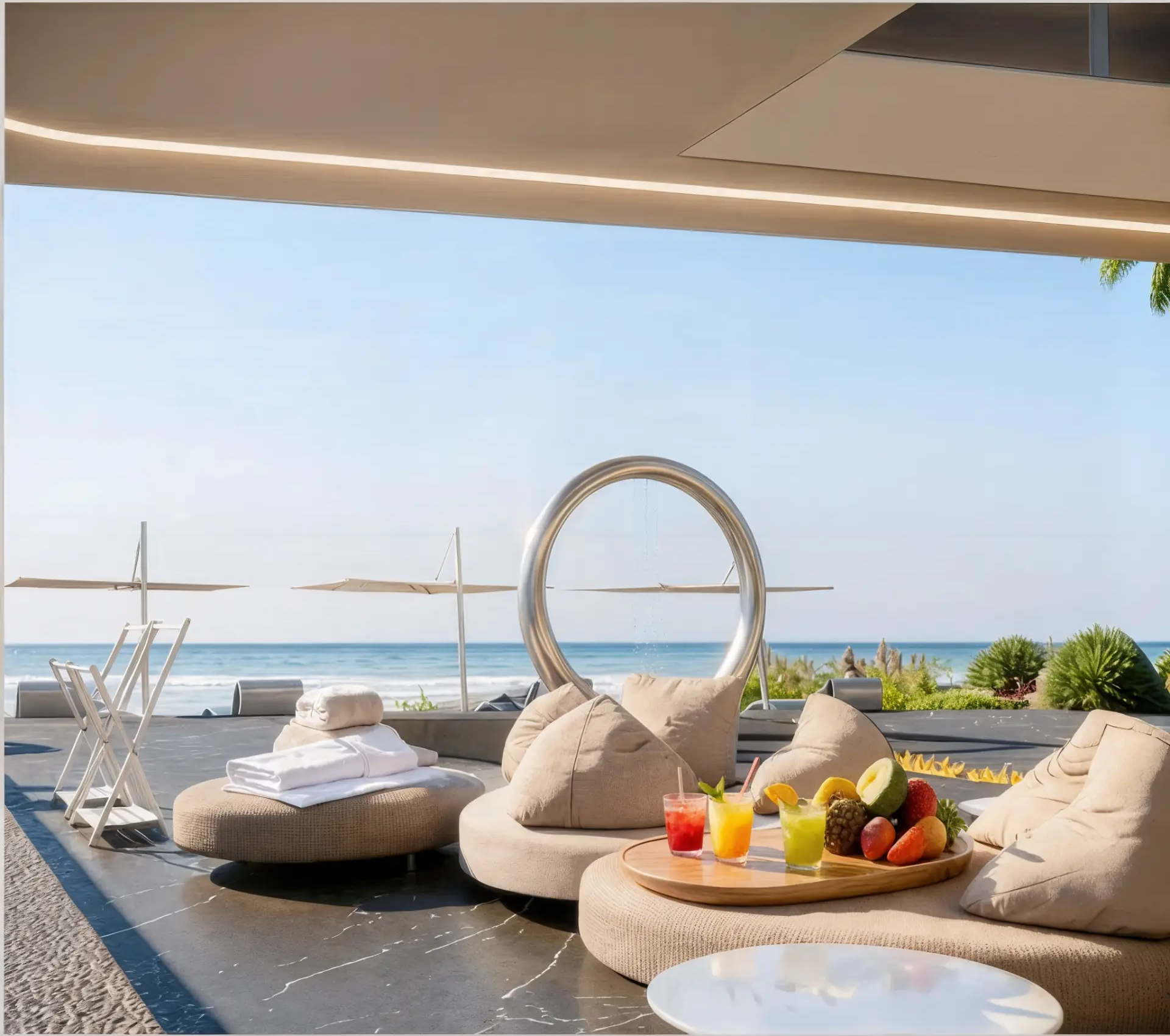 Dawn Villa — terrace lounge with sea views